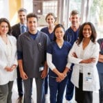 Young doctors and nurses