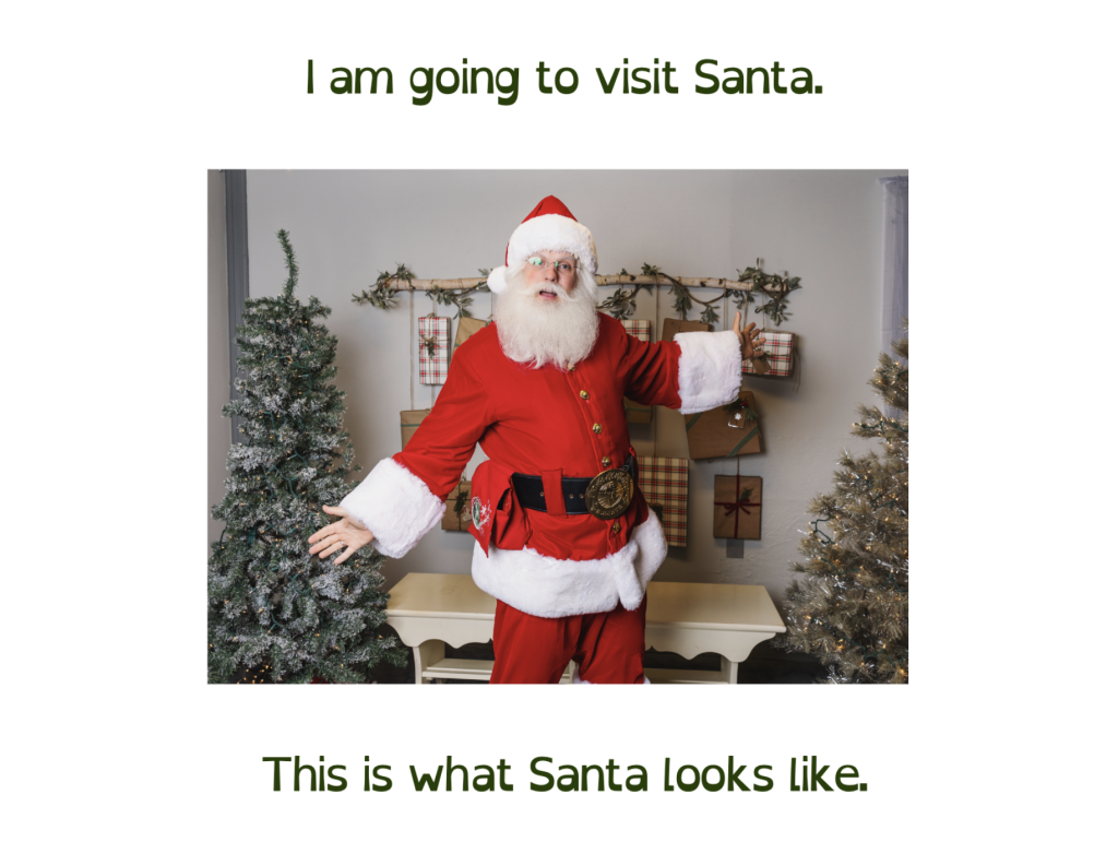 Visting Santa Social Story page 1