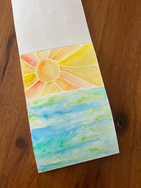 watercolor sunset