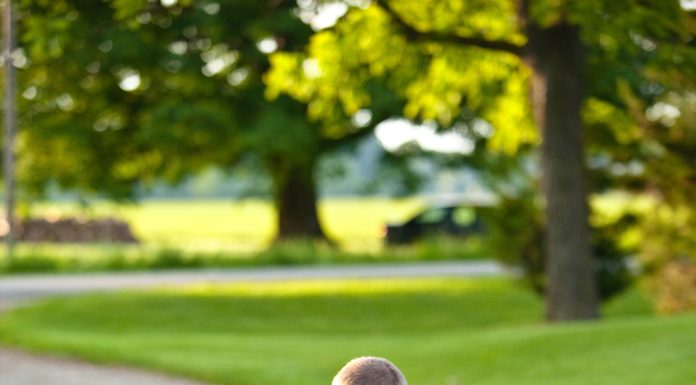 Letting Go of Teens: What School Drop Offs Teach You little boy with a red backpack walking down the driveway to meet the bus